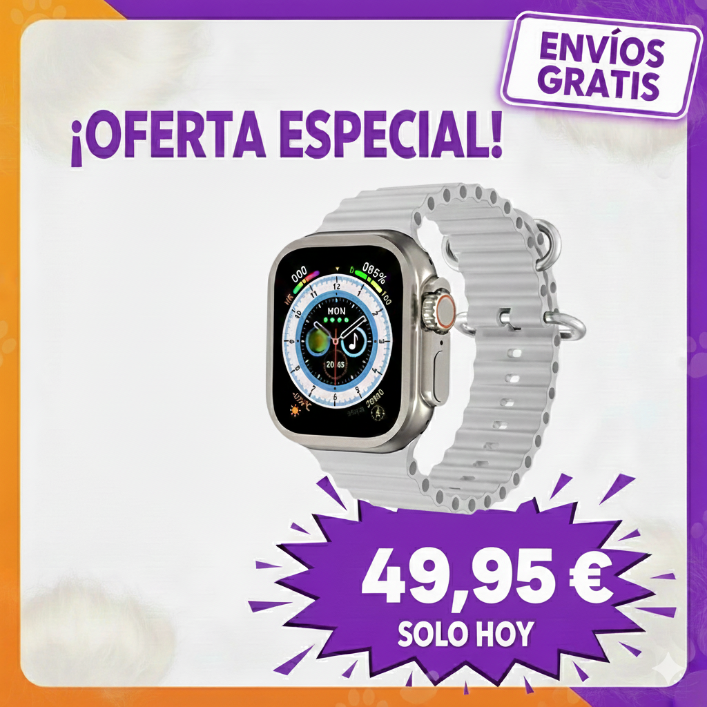 Smartwatch Ultra Pro con 2 correas ( negro + gris )