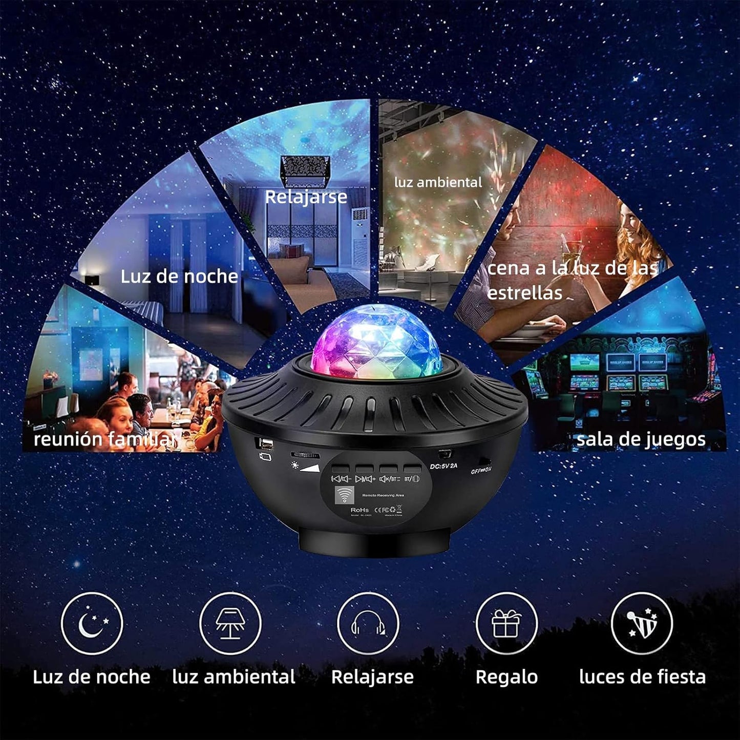 Proyector LED galaxia