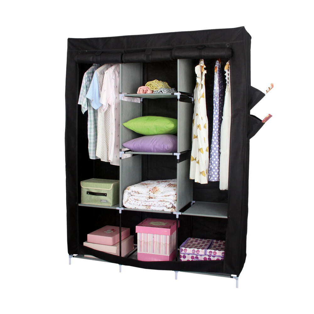 Armario portátil de tela con estructura rígida